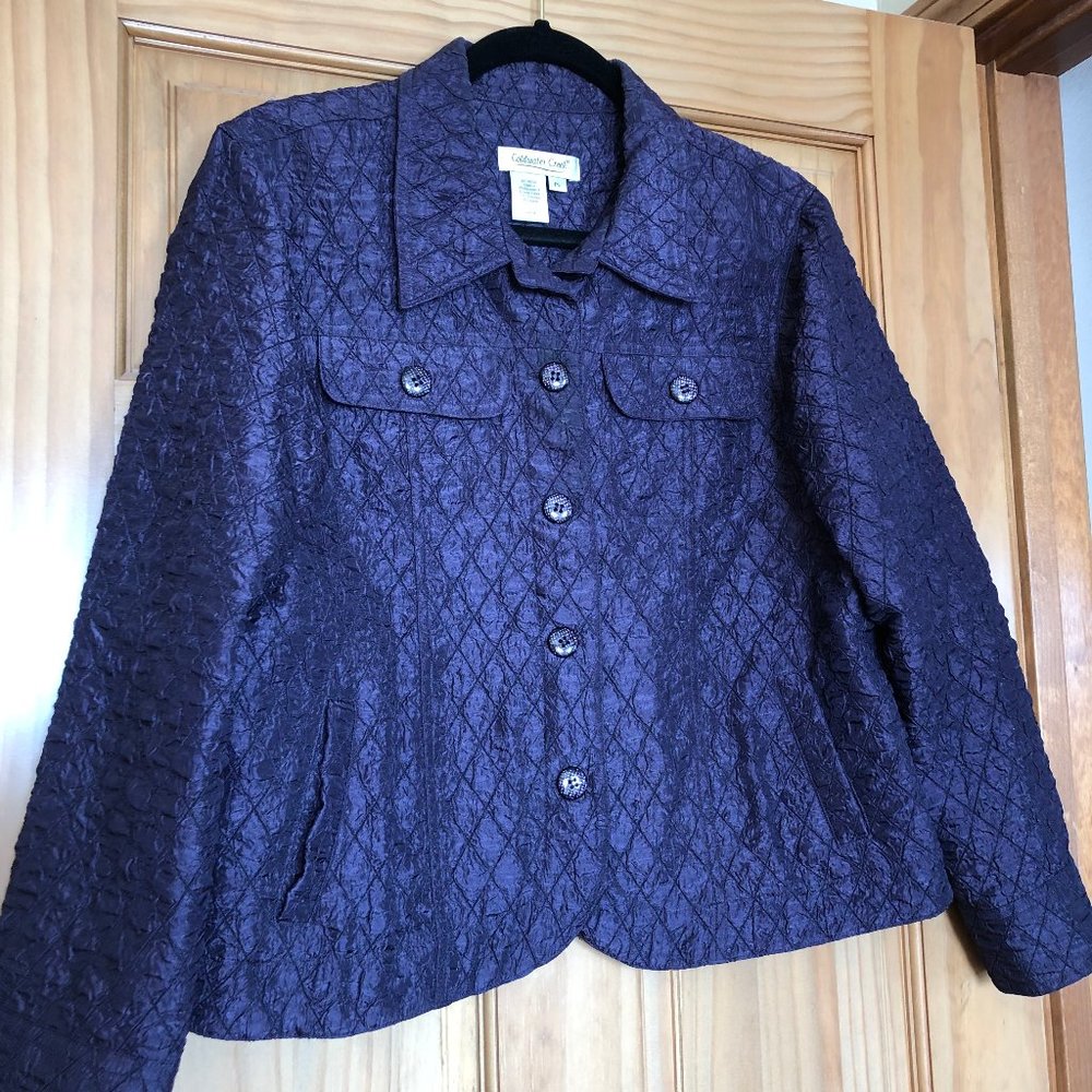 Coldwater Creek Eggplant Petite L Jacket